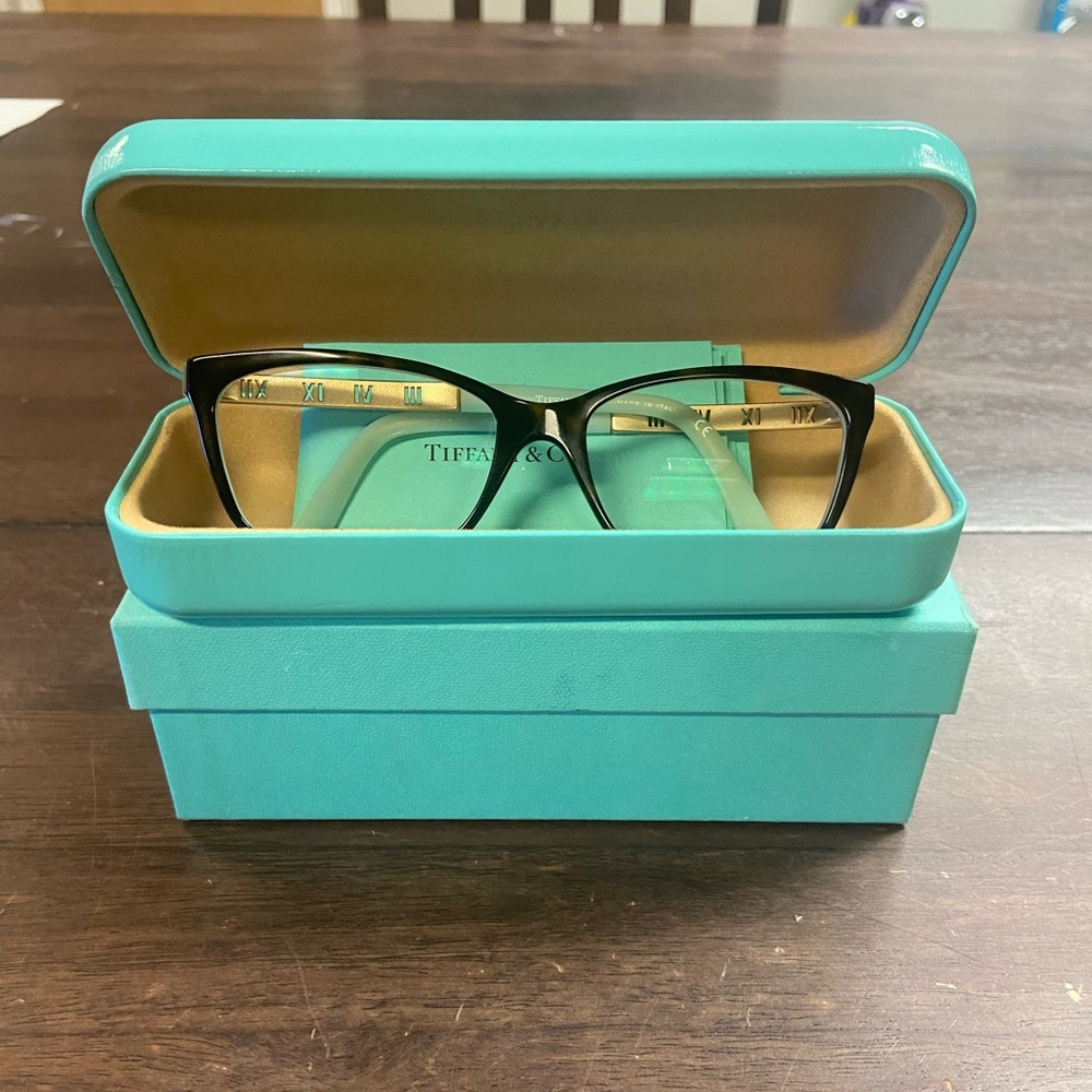 TIFFANY & Co TF2103B 8134 Eyeglasses, Havana/Blue 55mm. Frame Only.